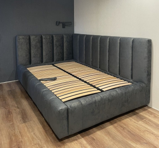 Кровать АДЕЛЬ УГЛОВАЯ без ножек, с подъёмным механизмом