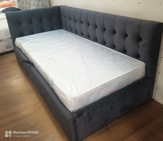 Кровать МИШЕЛЬ LIGHT УГЛОВАЯ с ножками, с подъёмным механизмом